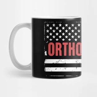 American Flag Dentist Orthodontist Mug